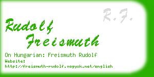 rudolf freismuth business card